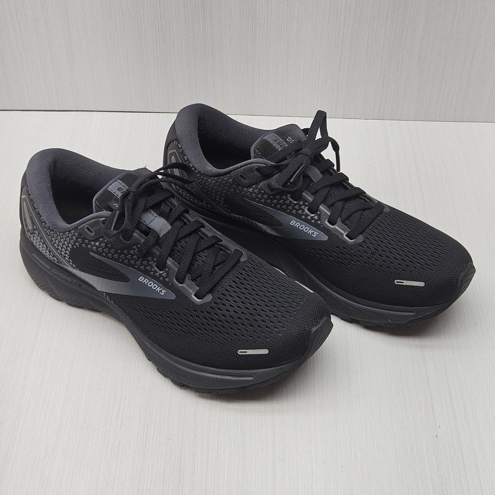 Brooks Ghost 14 Mens Running Shoes Black Black Ebony 1203561B020 Size 9